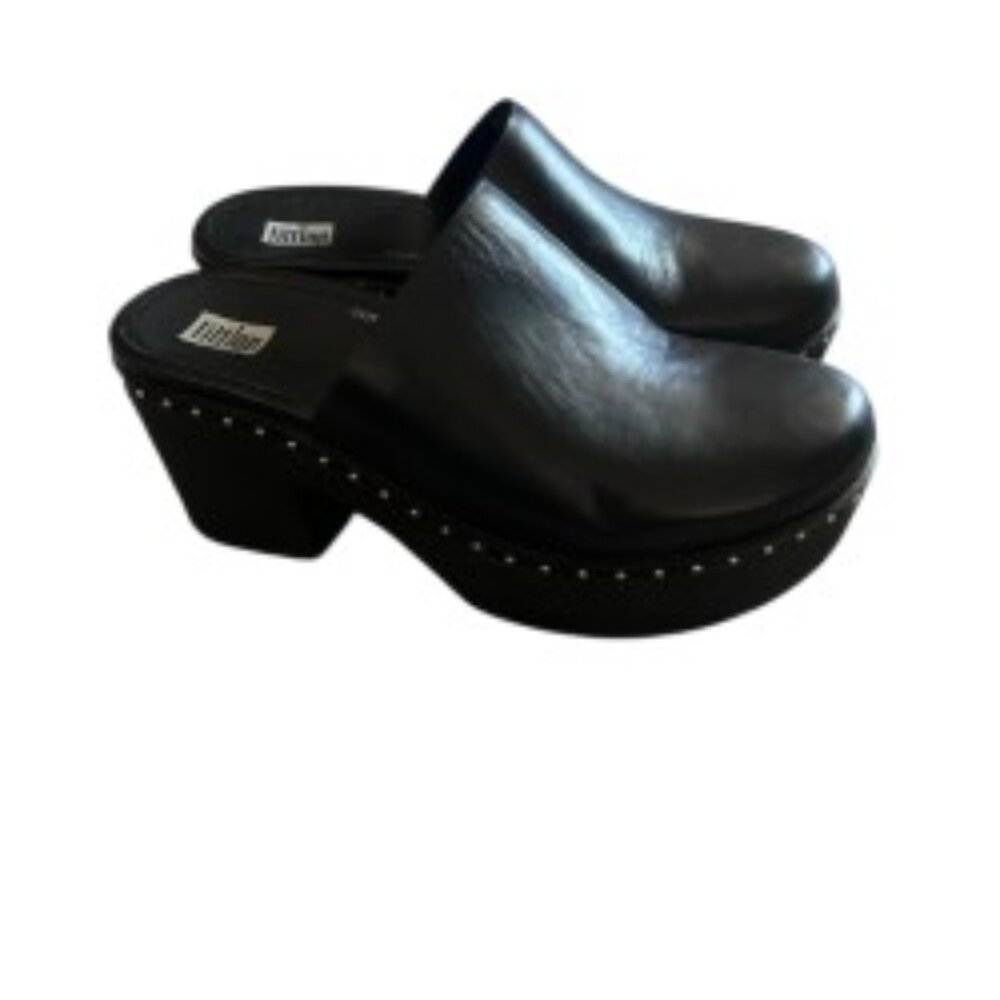 Fitflop Pilar Black Studded Platform Mules 5